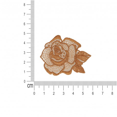 Ecusson fleur dentelle - Beige