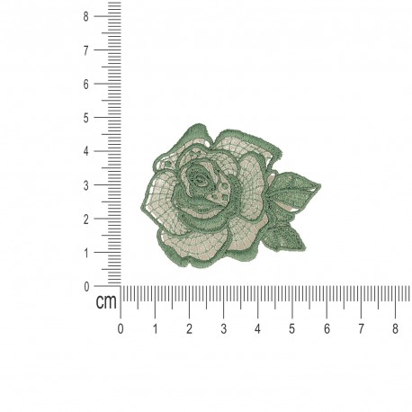 Ecusson fleur dentelle - Vert