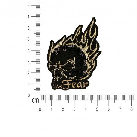Ecusson tetes de mort - Fear