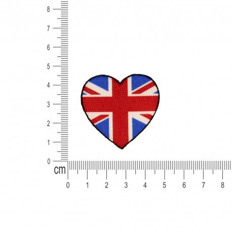 Ecusson drapeaux coeur - Royaume uni