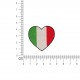 Ecusson drapeaux coeur - Italie