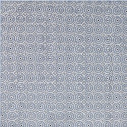 Tissu Coton Broderie Anglaise Bleu