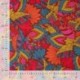 Tissu Popeline de Viscose Imprimé Corail