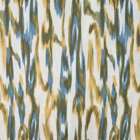 Tissu Crêpe Viscose Imprimé Kaki