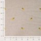 Tissu Viscose Lin Brodé Citron Sable 