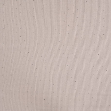 Tissu Jersey Côtelé Coton Strass Sable