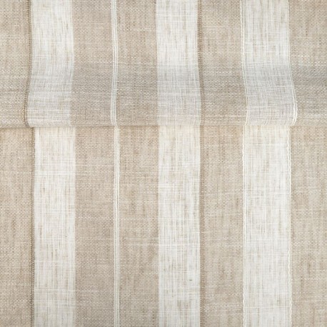 Tissu Etamine Rayée Margo Coloris Lin