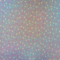 Tissu Imperméable Imprimé Coeur Multico