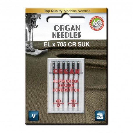 Organ needles elx705 pour surjeteuse 80-90 - 