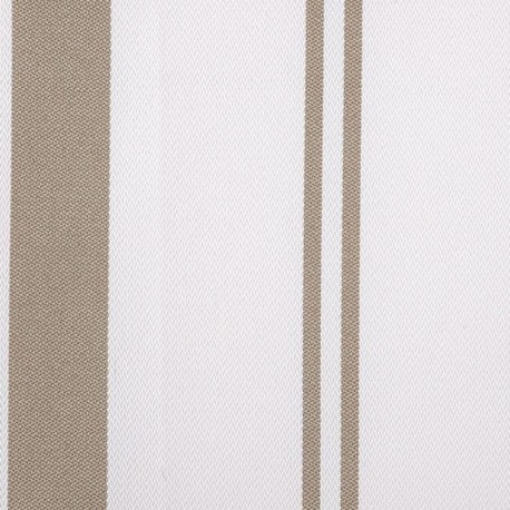 Toile Outdoor Augusta Rayeée Taupe Grande Laize