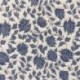 Tissu Jacquard Deepsi Blanc et Bleu 