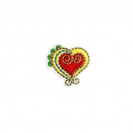 Motifs lurex - Coeur 3x3,5cm