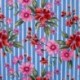 Tissu Coton Elasthanne Rayure Imrimé Rose