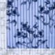 Tissu Coton Elasthanne Rayure Imprimé Bleu