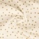 Tissu Double Gaze Imprimée Pois Beige 