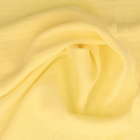 Tissu Jersey Ajouré Jaune 