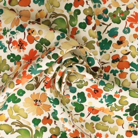 Tissu Popeline Imprimée Digitale Digitale Vert 