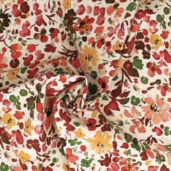 Tissu Popeline Imprimée Digitale Rouge 