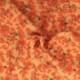 Tissu Popeline Imprimée Digitale Fleurs Orange 