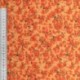 Tissu Popeline Imprimée Digitale Fleurs Orange 