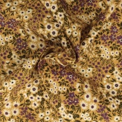 Tissu Popeline Imprimée Digitale Lilas 