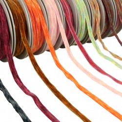 Ruban velours multicolore