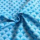 Tissu Popeline Eventails Bleu Turquoise 