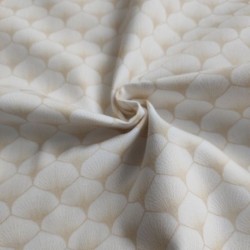 Tissu Popeline Eventails Ecru