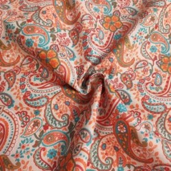 Tissu Popeline Madurai Orange