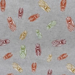 Tissu Toile Imprimé Cigaloun Terracotta