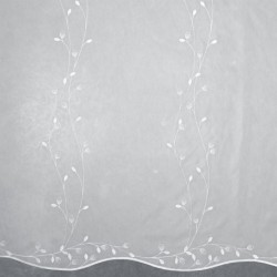 Tissu Voile Brodé Gala Blanc