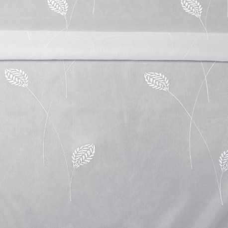 Tissu Voile Brodé Harper Blanc 