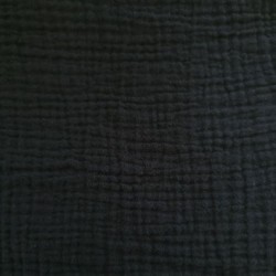 Tissu Double Gaze Fripouille Noir