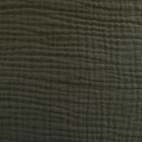 Tissu Double Gaze Fripouille Kaki 