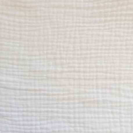 Tissu Double Gaze Fripouille Ecru 