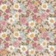 Tissu Popeline Fleurs Rose 