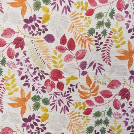 Tissu Imprimé Guajira Feuilles Multicolores