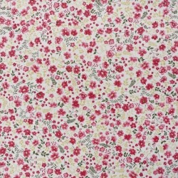 Tissu Imprimé Ciri Fleurs Rouge 