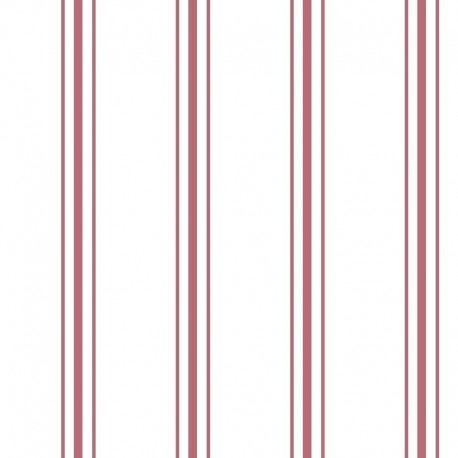 Tissu Cretonne Imprimée Regence Rayure Rouge