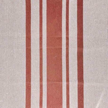 Tissu Bernadette Rayure Rouge 