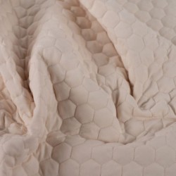 Tissu Twill Coton Matelassé Sable Clair 