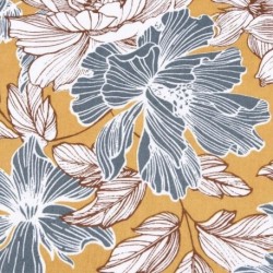 Tissu Enduit Amapola Moutarde