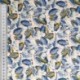 Tissu Popeline Imprimée Feuille Bleue