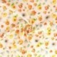 Tissu Popeline Imprimée Fleur Fond Blanc 