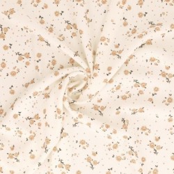 Tissu Jersey Côtelé Imprimé Fleurs