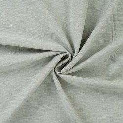 Tissu Lin Melangé Pepino Uni Vert de Gris