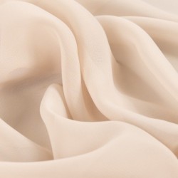 Tissu Voile Mousseline Uni Blanc Cassé