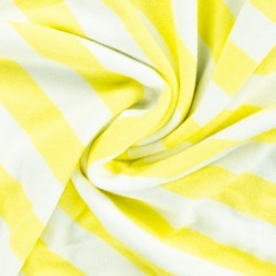 Tissu Pico Terry Rayures Jaune