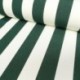 Tissu Toile Outdoor Deperlante Rayure Vert Foncé