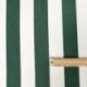Tissu Toile Outdoor Deperlante Rayure Vert Foncé